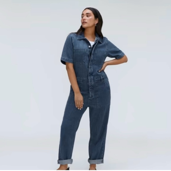Everlane Denim - EVERLANE | Supersoft Jean Coveralls in Work Blue - EUC